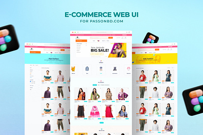 Ecommerce Web UI for PassonBD branding graphic design ui website