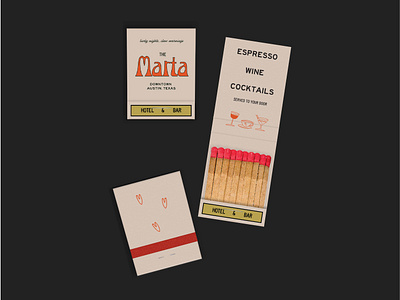 Matchbooks for Marta Hotel austintexas brand design brand identity branding designstudio graphic design logo