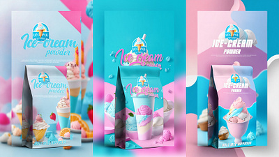 Ice-cream Pouch Packaging and Label design attractive pouch bottle label cbd label food packaging ice cream ice cream label ice cream packaging label label design packagiing packaging design pouch pouch design pouch label pouch packaging product label snacks snacks label snacks packaging standup pouch