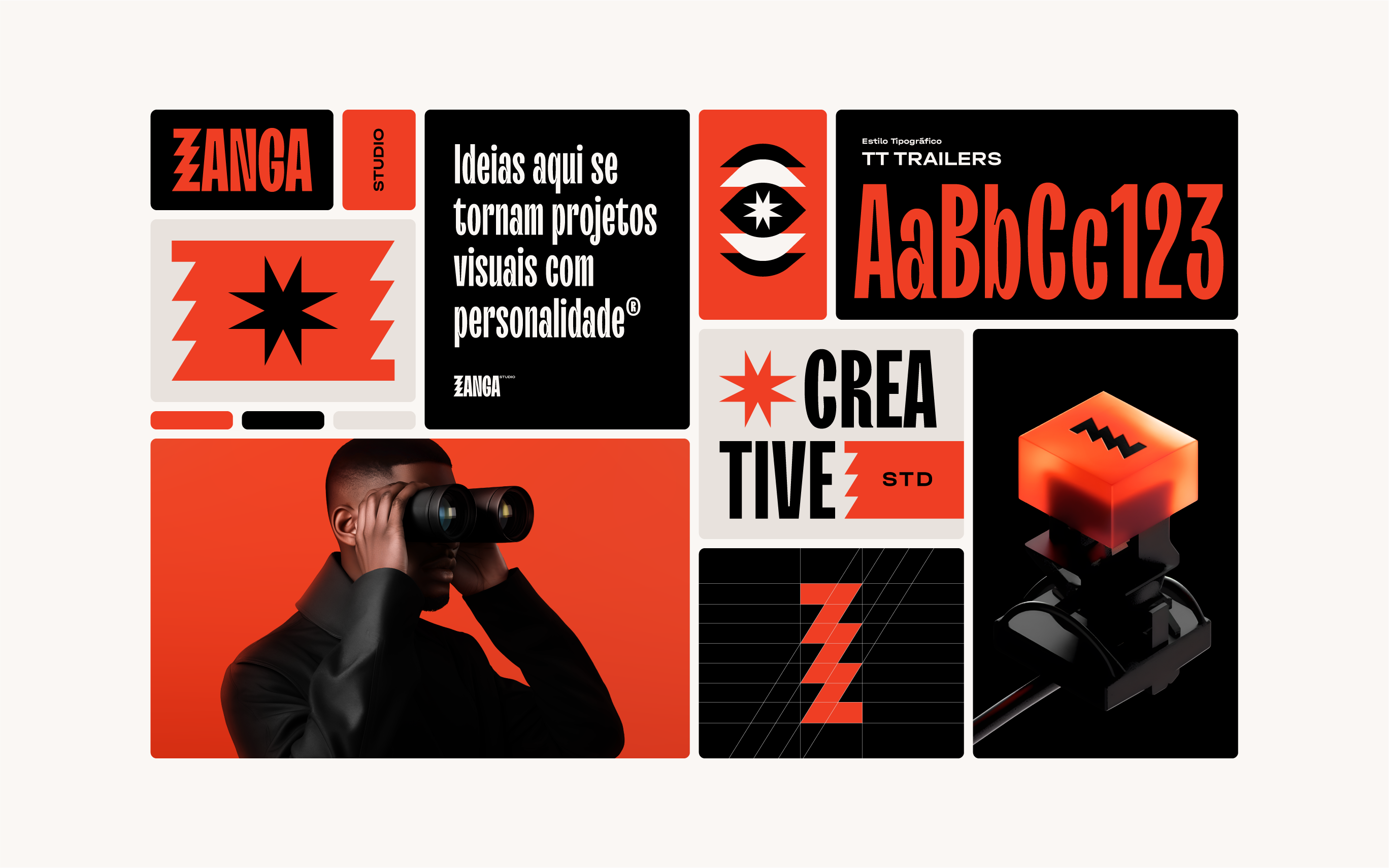 Zanga Studio Bento bento branding identidy logo orange z