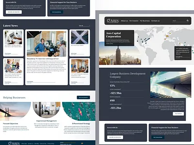 ARES Redesign design home investing landing landing page redesign site ui ux web design website