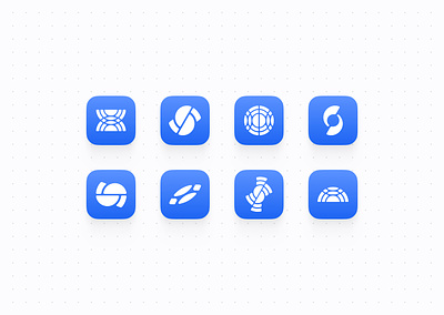Iconography Exploration badge brand branding clean concept exploration figma graphic design icon iconography logo ui