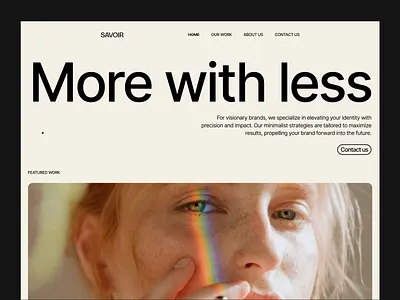 Marketing Agency Website Design beige big type branding clean creative agency landing page marketing minimal portfolio design ui webflow website website design website template