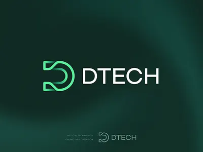 Dtech Logo Concept ai blockchain branding crypto defi design gradient health icon identity lepisov letter d lettering logo medical medtech plastic saas surgery tech
