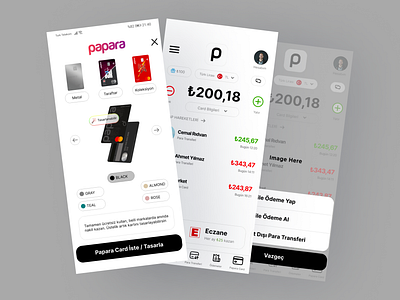 Papara App Clone Design. app design figma graphic design productdesign ui ux