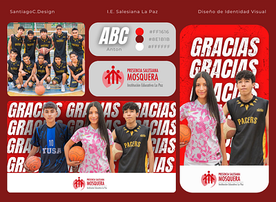 Visual identity design for athletes - I.E. Salesiana La Paz branding graphic design