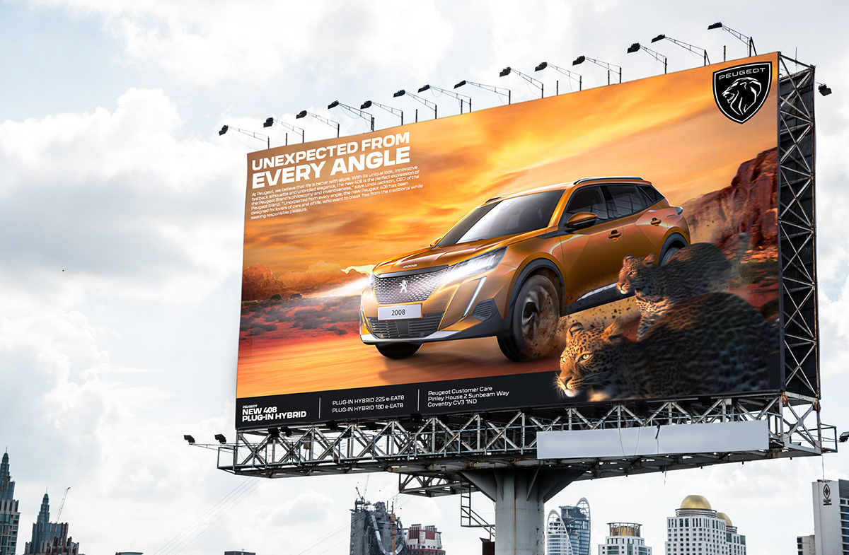 PEUGEOT - MENA Launch | Print Ad 3d advertising animation app art direction automobile blender branding design idea illustrator inspiration key visual launch marketing photoshop social media wireframe