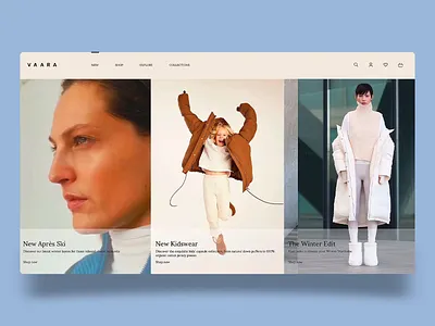 VAARA - Redesign clothing ecommerce fashion figma product design redesign shop ui ux web interface
