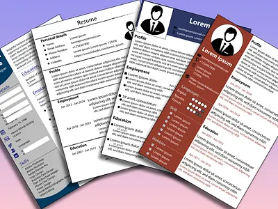 Resume Design Template 3d animation branding cv design cv template cv writting graphic design logo motion graphics resume design resume template resume writting ui