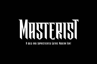 Masterist typeface aggressive automotive design display esport font gothic lettermark logo logotype masculine masterist modern monogram sans serif typeface typography wordmark yohanes oktav yohanes oktav foundry