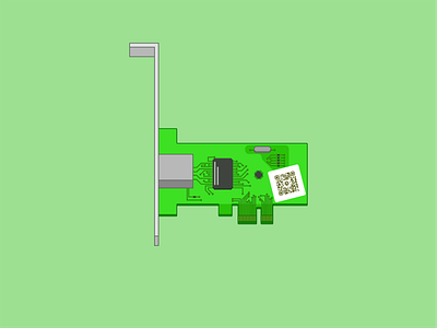 Ethernet Card (Network interface controller) computercomponents design ethernetcard illustration networkinterfacecontroller series technology vector