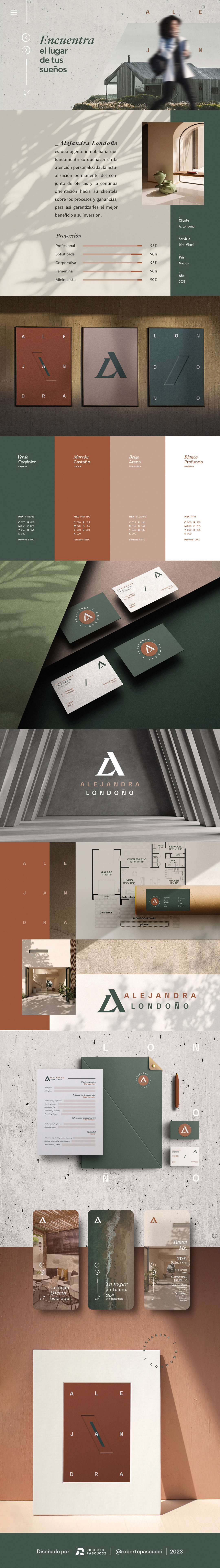 Alejandra Londoño a a logo brand brand design branding creative design logo logos monogram personal brand real estate visual woman logo