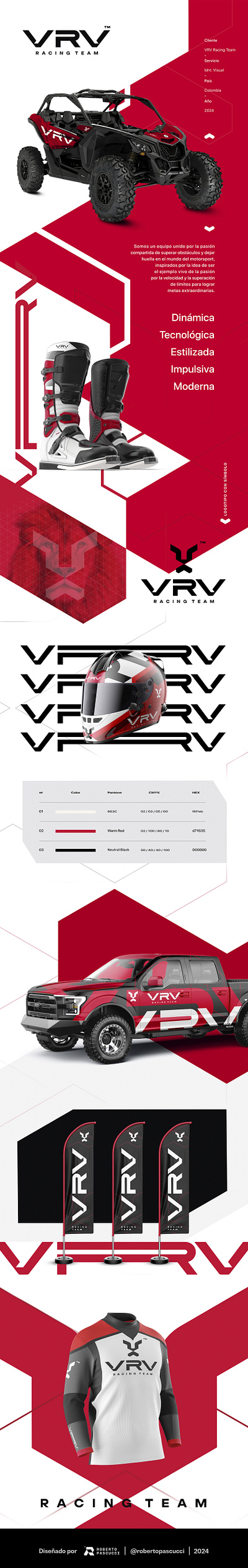 VRV Racing Team brand brand design branding car logo creative design graphic design logo logos lyon logo race logo racing symbol visual
