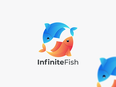 Infinite Fish branding design fish coloring fish design graphic fish icon fish logo graphic design icon infinite fish logo