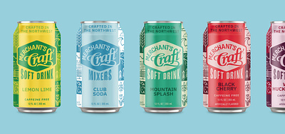 Packaging | Merchant's Craft Soda brand identity branding design graphic design illustration logo spokane vector