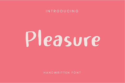 Pleasure Handwritten Font book branding cover design food graphic design handwritten logo