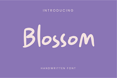Blossom Handwritten Font book branding cover design food graphic design handwritten logo