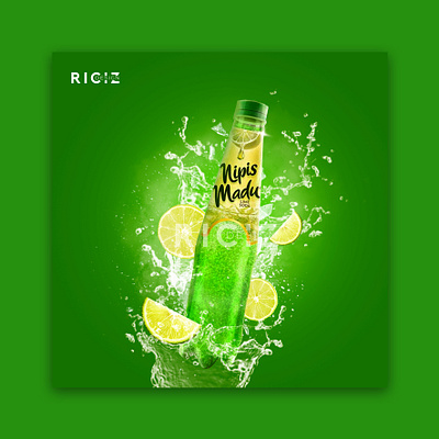 Product Manipulation Ads Design | Lime Soda Drink ads advertising branding graphic design lime lime soda poster product manipulation product promotion promotion social media soda splash water water splash