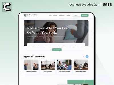 016 | cccreative.design branding branding design clean interface light blue light green ui ui design ux ux design webpage white background