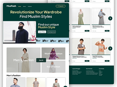 MusFash - Muslim Fashion Website ui web