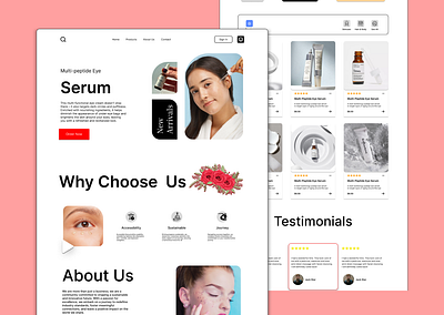 Multi-Peptide Eye Website Design graphic design ui ux