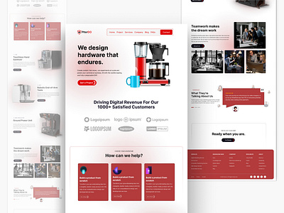 Professional Landing Page Design free landing page figma