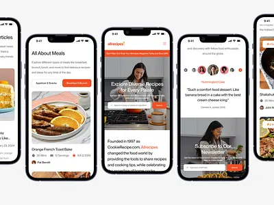 Allrecipes - Responsive Website allrecipes allrecipes redesign app design mobile mobile app recipe recipe app responsive responsive website ui ui design website
