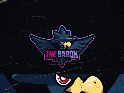 THE BARON - MASCOT LOGO graphic design logo mascot logo murkrow murkrow logo pokemon logo streamer logo