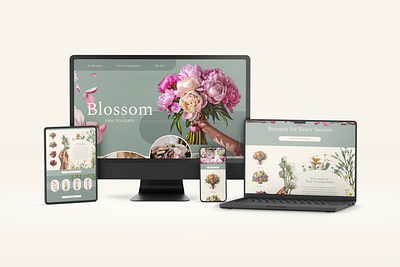 Blossom Website UX/UI Design & Graphic Design adobe illustrator adobe indesign adobe photoshop adobe xd branding designer graphic design ui ux uxui website website design