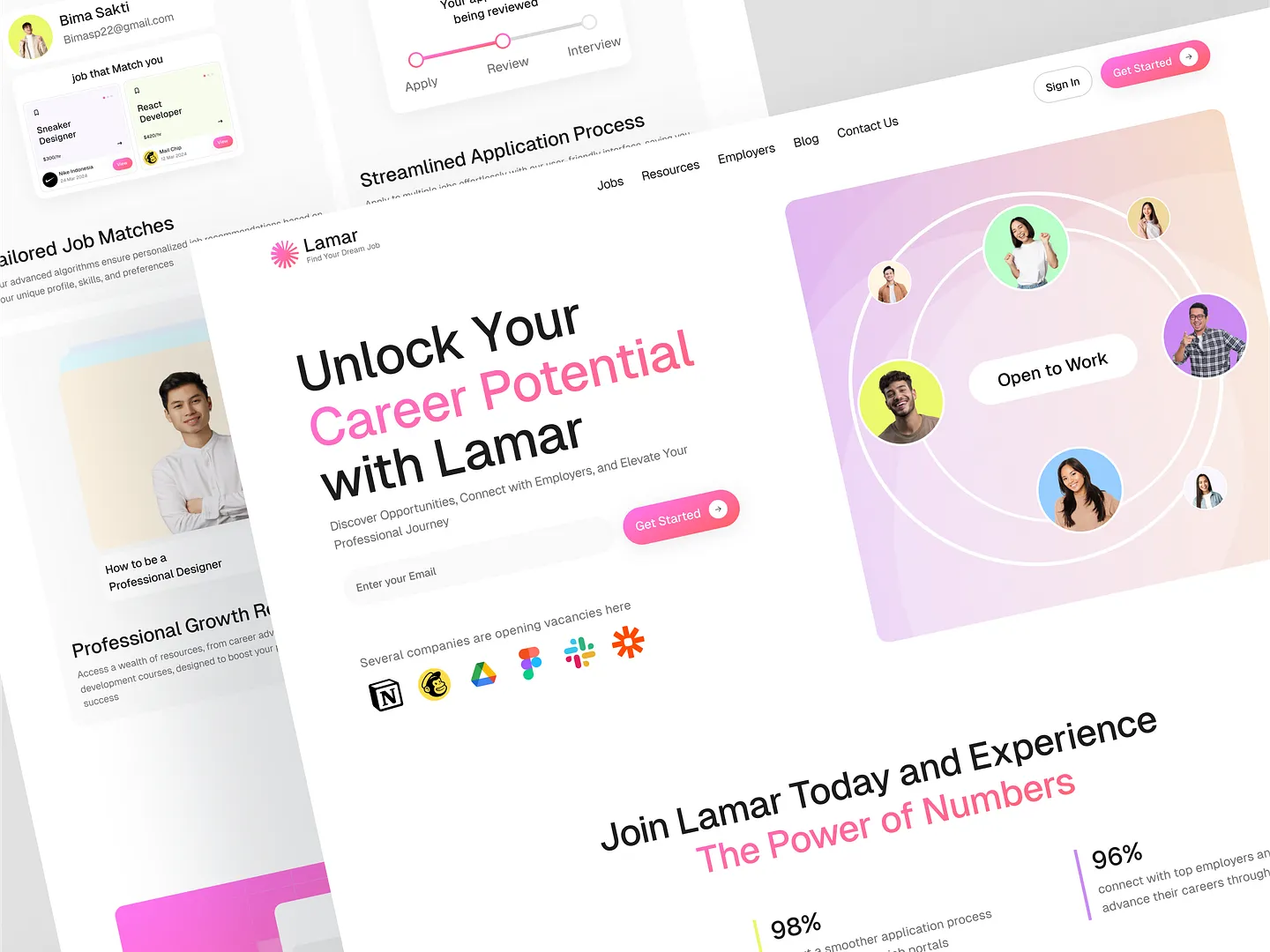 Innovative Job Board Website Design: Lamar Portal