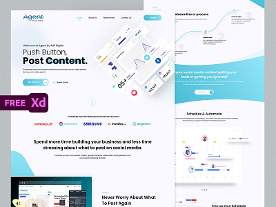 FREE XD Landing Page 2024 adobe xd creative design development free graphic design landingpage marketing mobile mobile responsive new responsive trend ui ui design ux design website website design