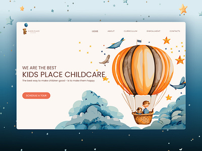 Kindergarten | Start screen design kindergarten landing ui ux website