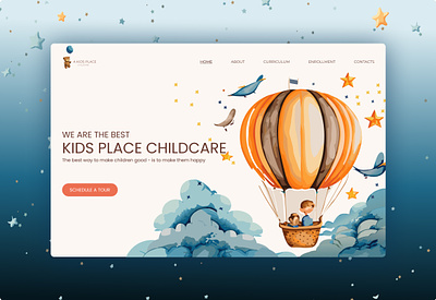 Kindergarten | Start screen design kindergarten landing ui ux website