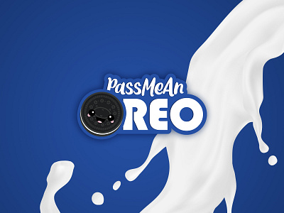 PassMeAnOreo - Logo blue graphic design logo logo design oreo logo white
