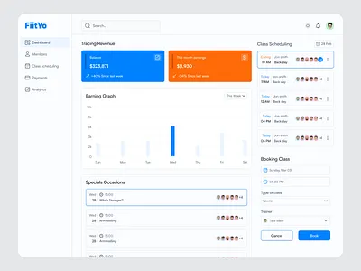 Fitness management dashboard app design fitness mobile ui web web ui