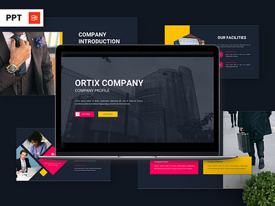 Ortix - Business Powerpoint Templates company infographic multipurpose pitch deck portfolio powerpoint presentation professional profile