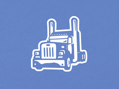 Truck Illustration - T&S Trucking auto diesel fun illustration retro truck trucking trucking company trucks