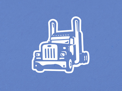Truck Illustration - T&S Trucking auto diesel fun illustration retro truck trucking trucking company trucks