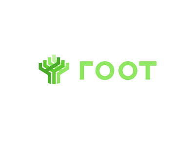 Root/Tech bold branding geometric logo logodesign modern technology tree