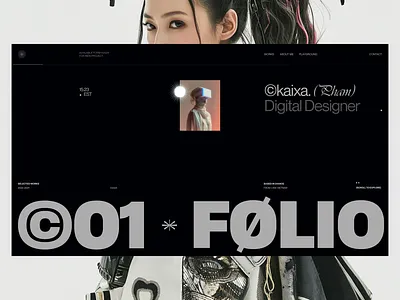 Kaixa - Portfolio / Home 01 branding desgin design graphicdesign inteface kaixapham typography ui ui ux design