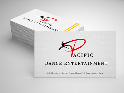 Dance studio visiting card branding graphic design logo