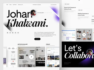 Personal Portfolio Landing Page bold style modern style personal personal portfolio landing page personal portfolio website personal website personal website ui design ui design unique style website personal