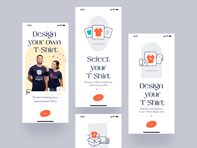 Tee Design - Onboarding UI Design app illustration mobile mobile app mobile app design mobile app development mobile application mobile apps onboard onboarding onboarding screens onboarding ui ui design ux