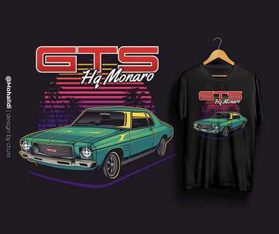 GTS Monaro HQ car tshirt