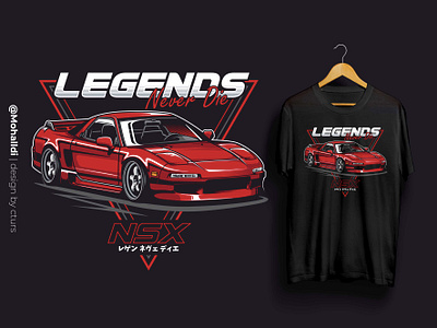 Red NSX Legend car tshirt