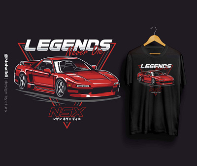 Red NSX Legend car tshirt