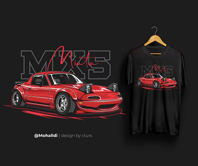 Red Miata MX5 car tshirt