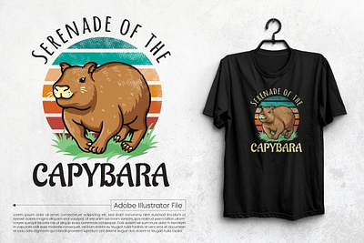 Capybara animal capybara graphic design illustration label and box design logo design t shirt design tea