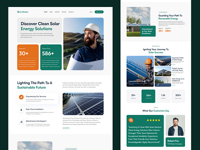 Solar Panel Provider Website Design battery csp energy green landing page renewable solar solar company solar panel web design website