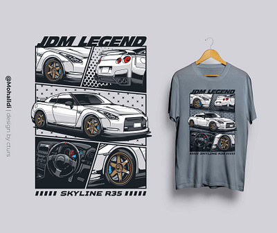 GTR R35 Comic Style car tshirt